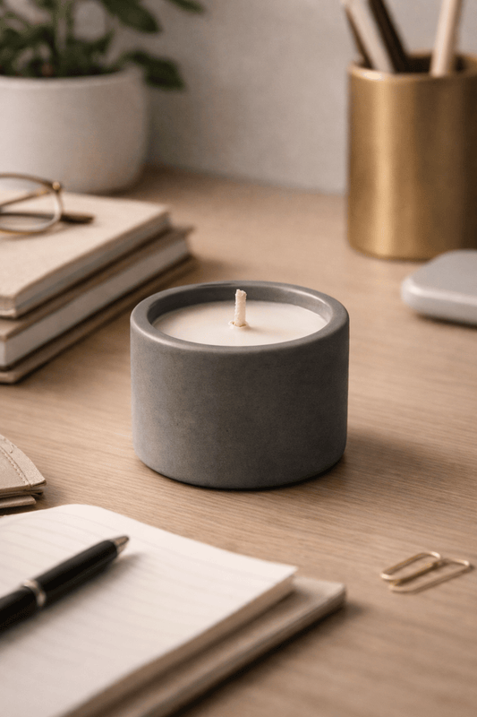 Meluhha — Cedarwood & Sage Focus Candle - Qi Waxworks