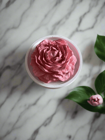 Peony Tabletop Diffuser – Natural Clay Home Fragrance (Reusable) - Qi Waxworks