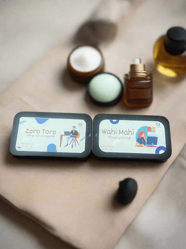 Work & Focus Solid Perfume – Alcohol - Free Pocket Fragrance - Qi Waxworks